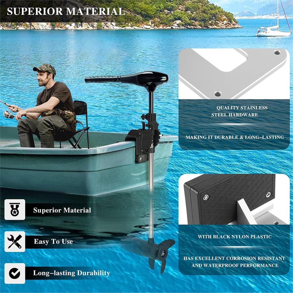 Electric Trolling Motor Kayak Mount - Suporte Universal para Motor de Popa