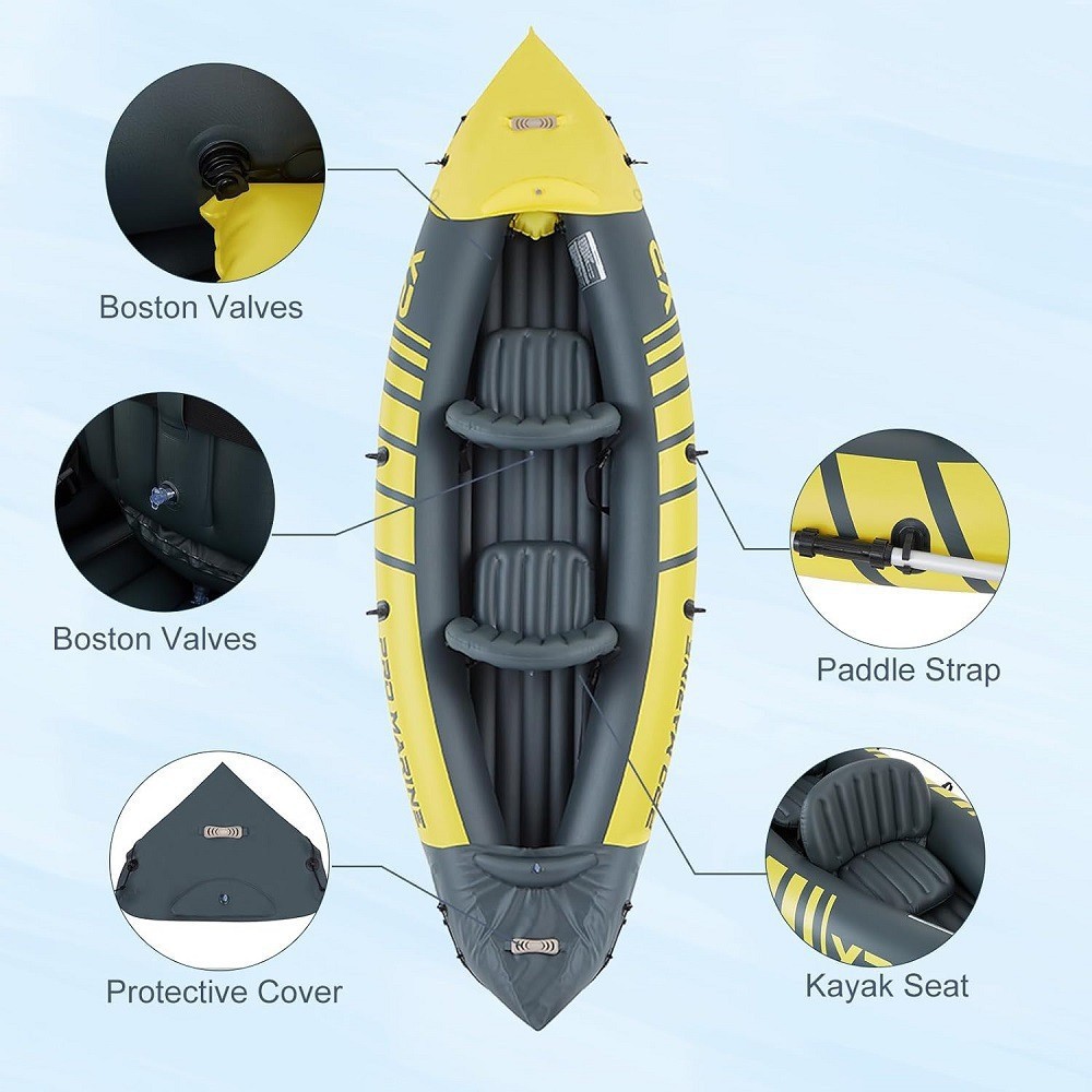 Inflatable Kayak 2 Person Drop Stitch - Bote Inflável Duplo para Caiaque e
