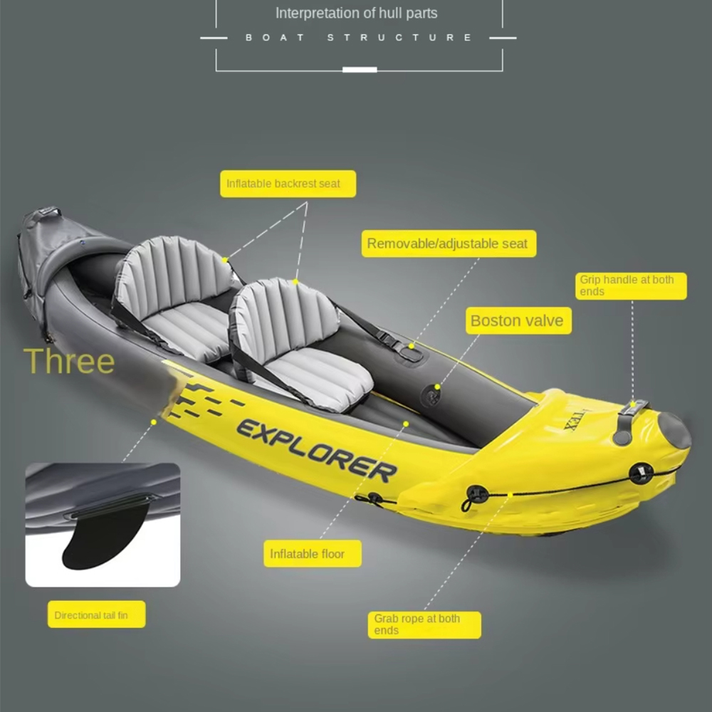 PVC engrossado inflável duplo  - Inflatable Kayak 2 Person Drop Stitch avaliação e preço