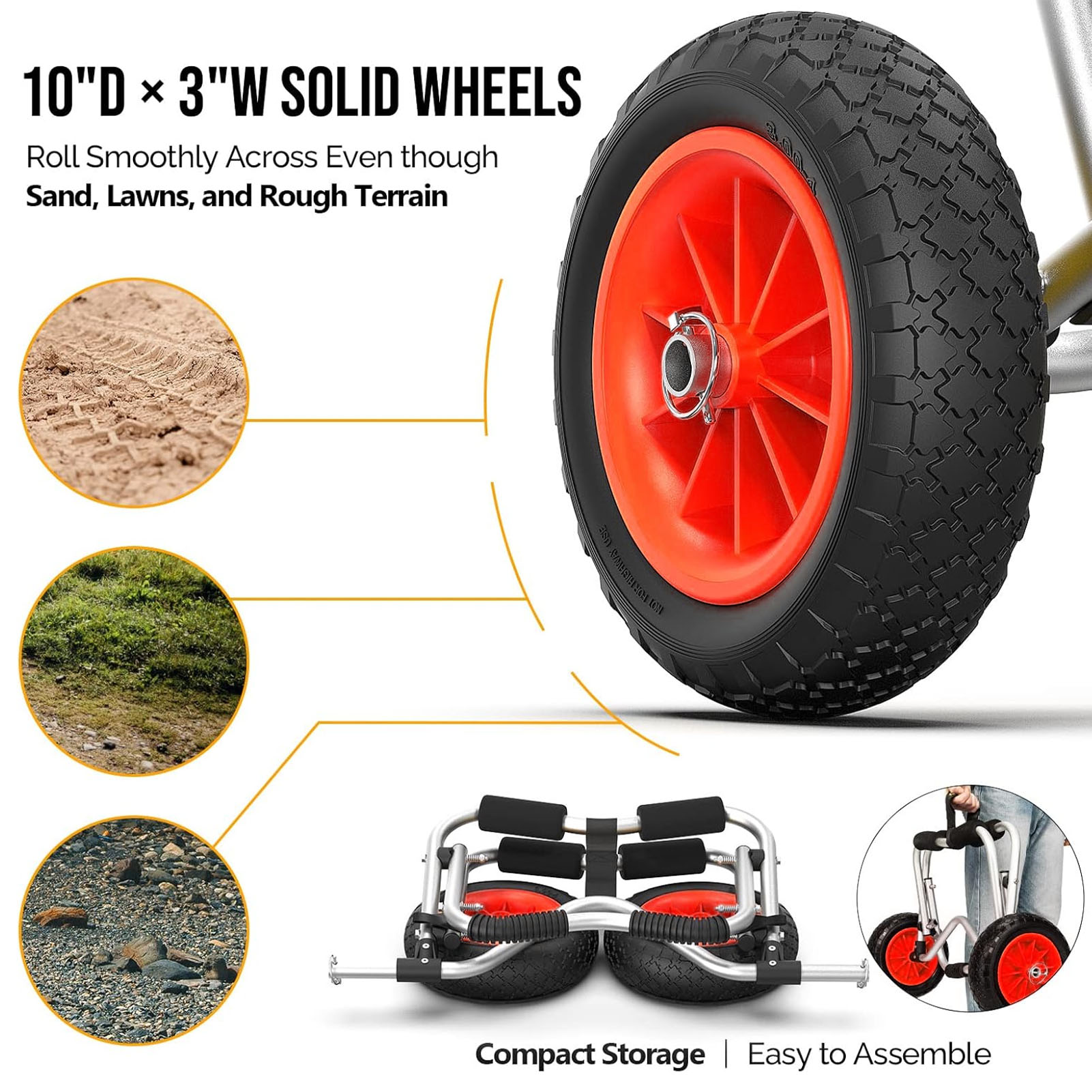 Carrinho de Transporte para Ca - Kayak Cart Trolley Carrier Dolly avaliação e preço