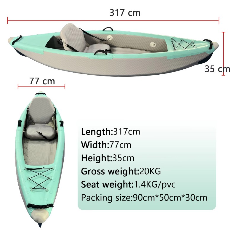 Caiaque inflável transparente  - Inflatable Kayak 2 Person Drop Stitch avaliação e preço