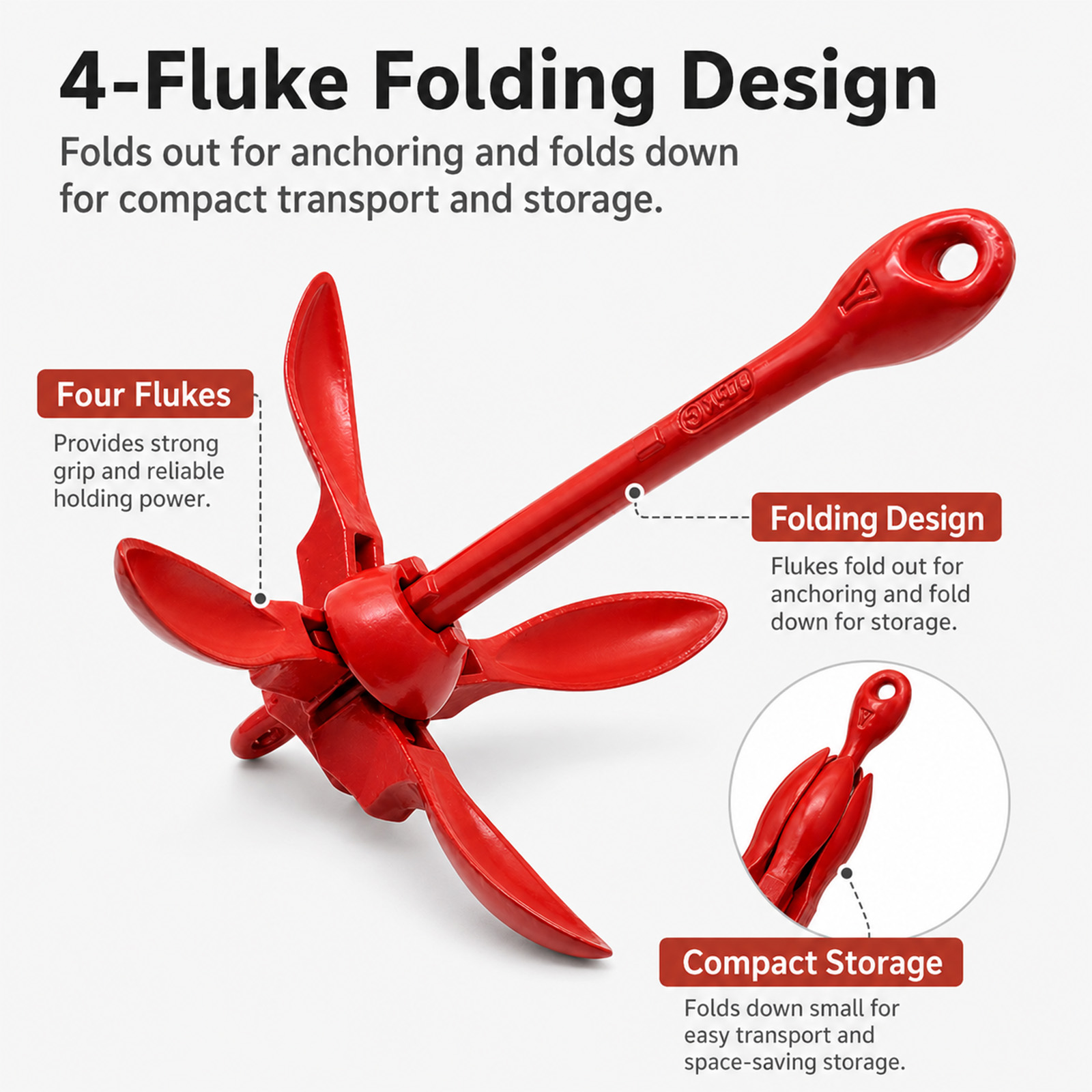Kit de âncora dobrável para ca - Kayak Anchor Kit Folding 1.5Kg avaliação e preço