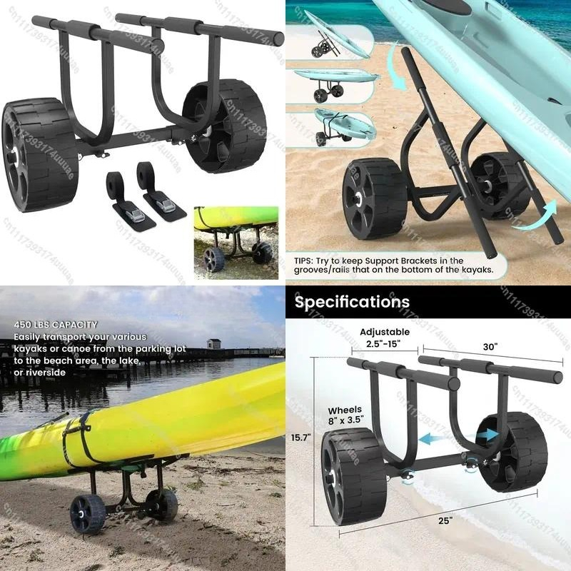 Carrinho de Transporte para Ca - Kayak Cart Trolley Carrier Dolly avaliação e preço