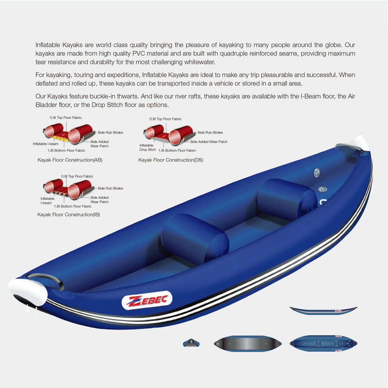 Nova chegada de luxo personali - Inflatable Kayak 2 Person Drop Stitch avaliação e preço