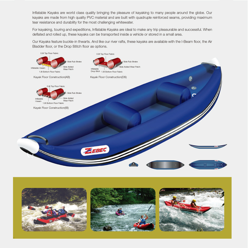 Nova chegada de luxo personali - Inflatable Kayak 2 Person Drop Stitch avaliação e preço