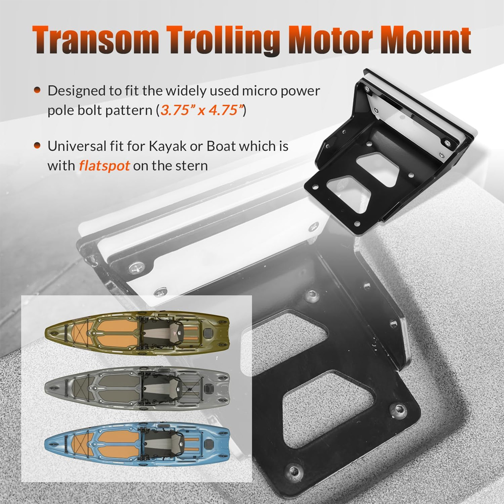 Suporte de popa para motor de  - Electric Trolling Motor Kayak Mount avaliação e preço