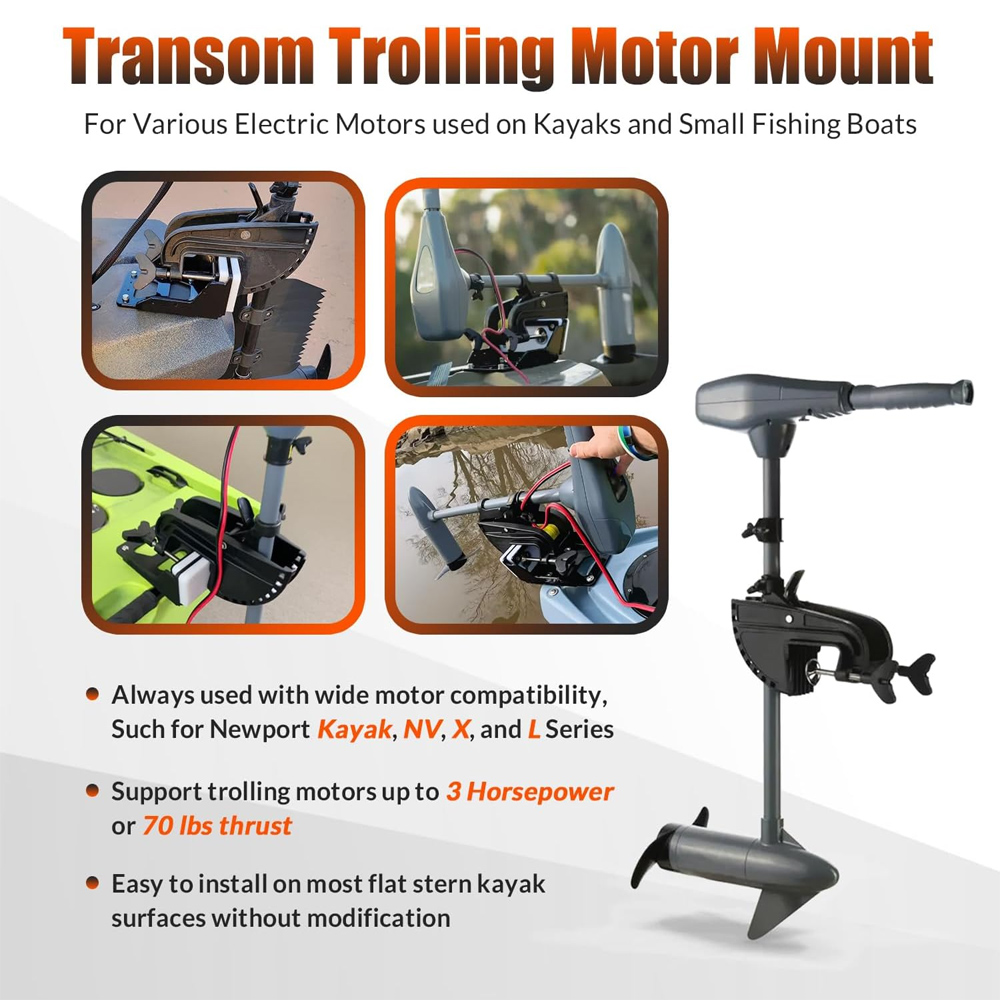 Suporte de popa para motor de  - Electric Trolling Motor Kayak Mount avaliação e preço