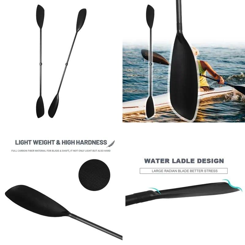 Remo de caiaque dobrável em fi - Kayak Paddle Carbon Fiber 2 Piece avaliação e preço