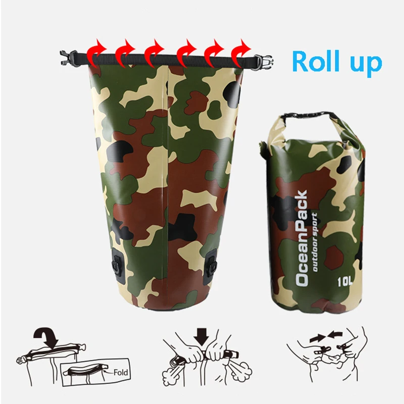 Mochila Impermeável Camuflada  - Dry Bag Backpack 30L Waterproof avaliação e preço