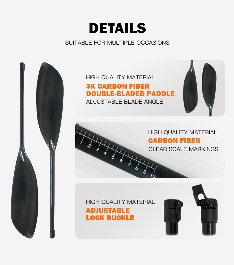 Remo de Caiaque Ajustável de F - Kayak Paddle Carbon Fiber 2 Piece avaliação e preço