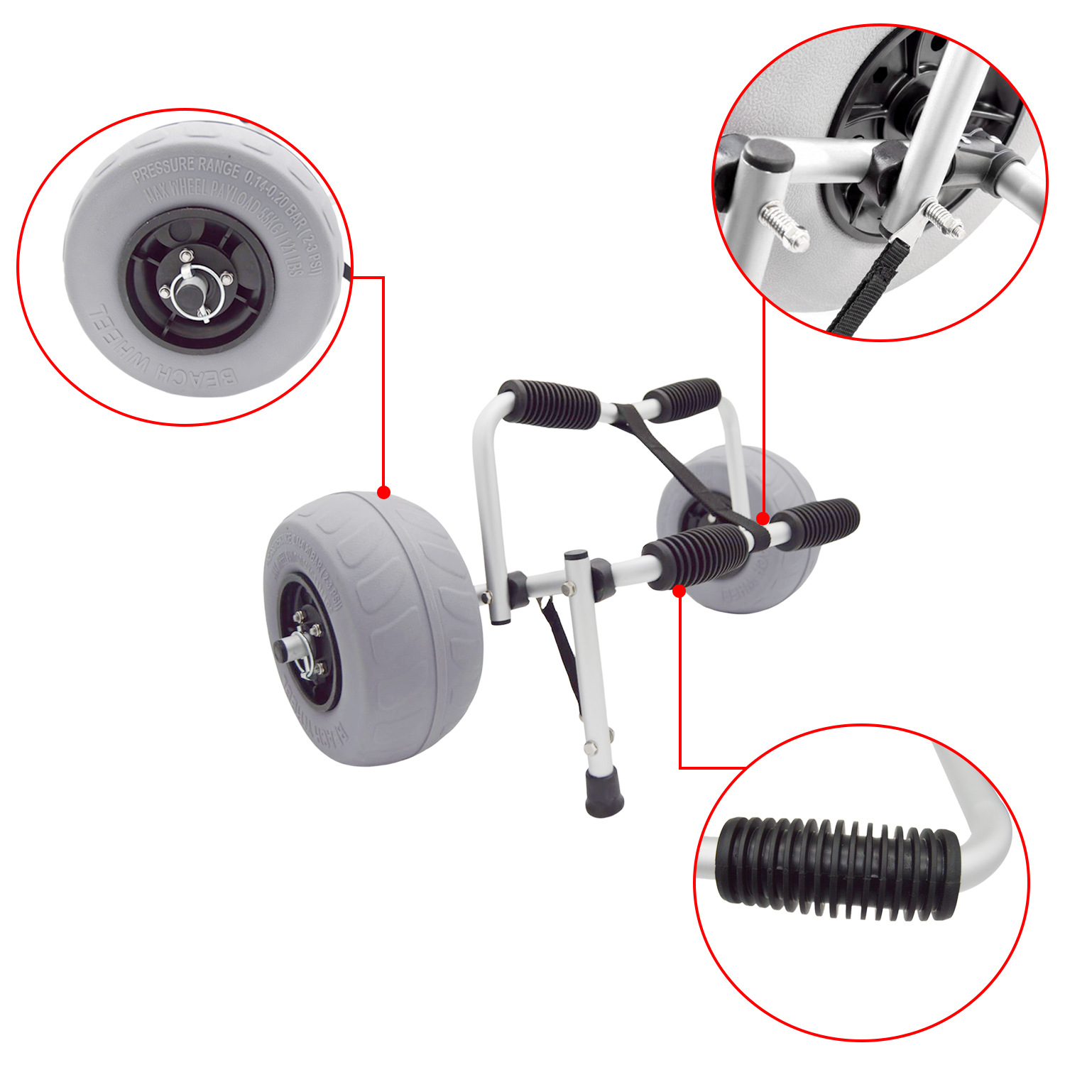 Carrinho de Transporte Dobráve - Kayak Cart Trolley Carrier Dolly avaliação e preço