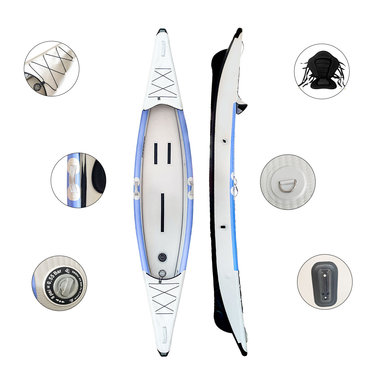 Caiaque Inflável de Pesca Dobr - Inflatable Kayak 2 Person Drop Stitch avaliação e preço