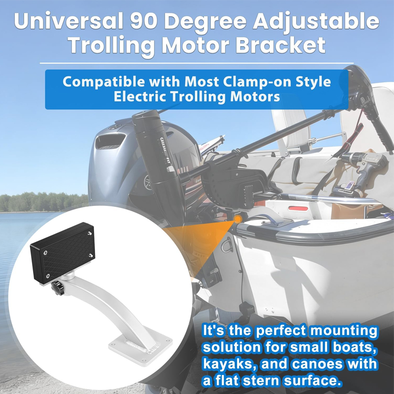 Suporte Ajustável de 90 Graus  - Electric Trolling Motor Kayak Mount avaliação e preço