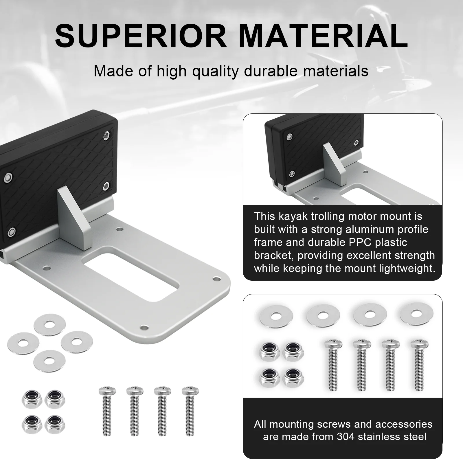 Suporte universal para motor d - Electric Trolling Motor Kayak Mount avaliação e preço