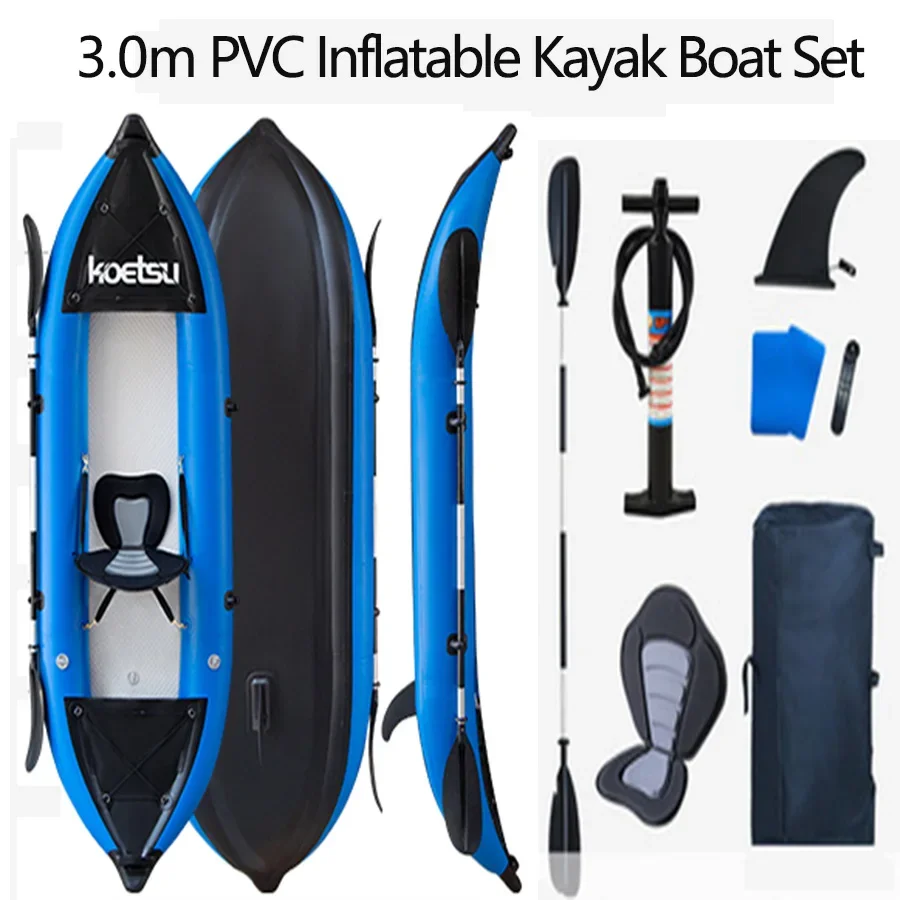 KOETSU 1-2 pessoas inflável pv - Inflatable Kayak 2 Person Drop Stitch avaliação e preço
