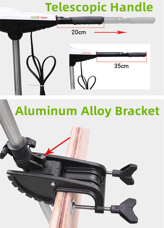 Motor elétrico de popa sem esc - Electric Trolling Motor Kayak Mount avaliação e preço